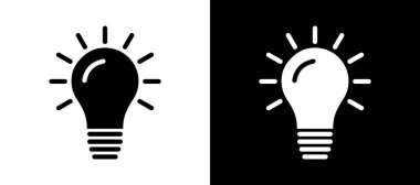 Kontrastlı ampul tasarımları siyah ve beyaz sanatsal tarzda yaratıcılık sergiliyor