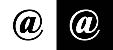 Biçimlendirilmiş siyah-beyaz Arroba sembolü