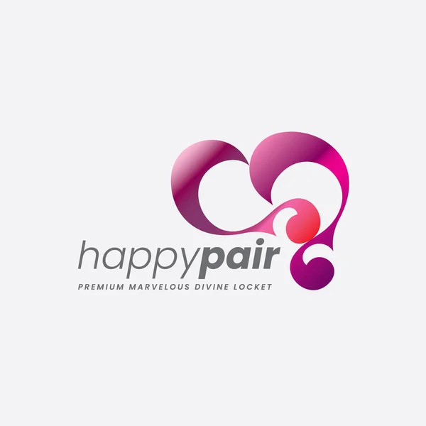 Logo Carrying Here Happy Lovely Couples Model Jewelry Ornaments Collection —  Vetores de Stock