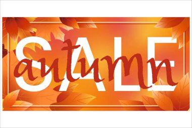 Sonbahar arkaplanı, parlak sarı ve turuncu sonbahar yaprakları, sonbahar satışı broşürü