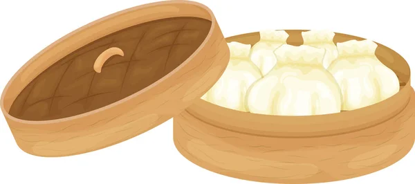 Dim Sum Vector Illustration Traditional Asian Food Food Illustration — Stock Vector