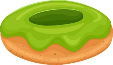 Kibrit kremalı çörekler, yeşil çayla tatlılar, tatlılar, yiyecekler.