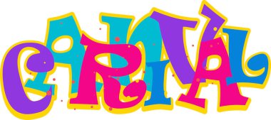   Bright inscription carnival, clipart, bright illustration