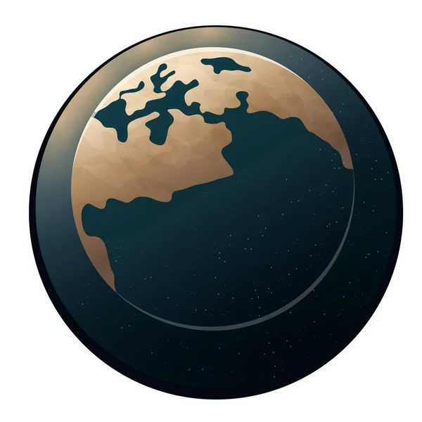Koncepcja Światowego Dnia Ziemi Planeta Kontynentami Ilustracja Dnia Ziemi Projektowania — Wektor stockowy