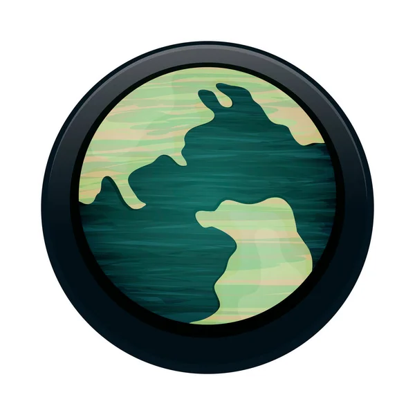 Pianeta Terra Con Continenti Astrazione Illustrazione Giornata Della Terra Grafica — Vettoriale Stock