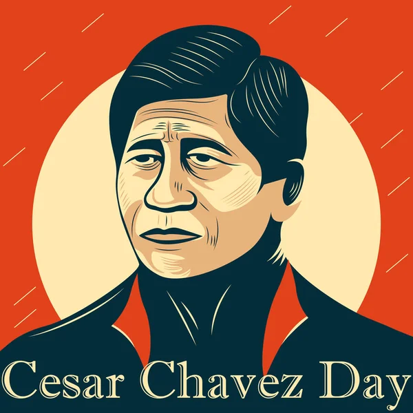 stock vector Banner for Cesar Chavez Day. Template for background, banner, postcard, poster with text inscription, Vector 