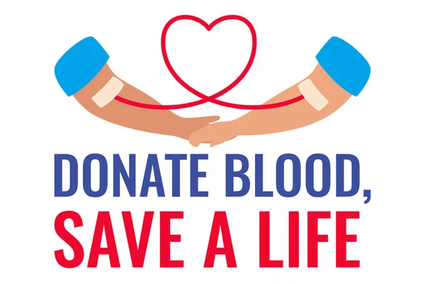 Ilustracja Dnia Dawcy Krwi Ilustracja Oddawania Krwi Innej Osobie Pomaganie — Wektor stockowy