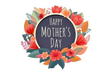 Anneler Günü için resim, tatil kartı, aile, aile tatili, vektör  