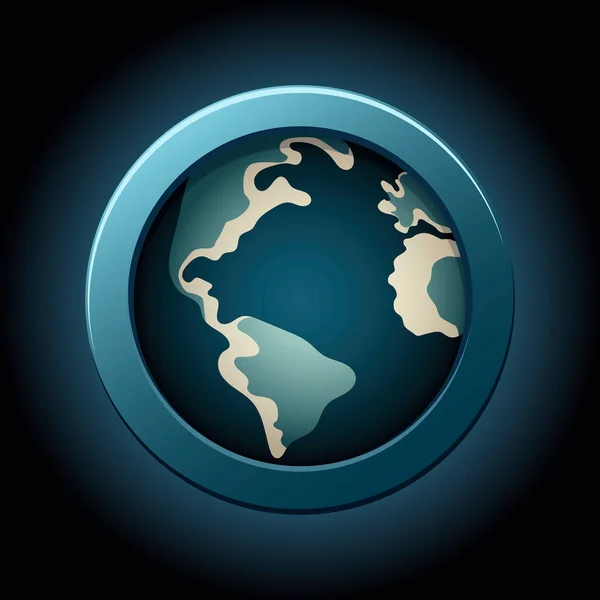 Illustration Avec Motif Abstrait Sur Planète Continents Terre Vecteur — Image vectorielle