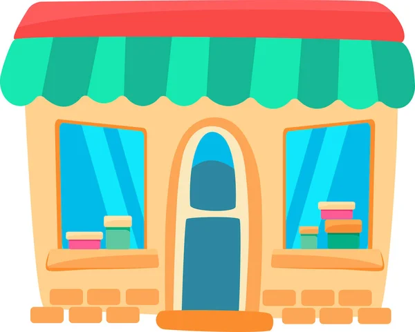 Ilustración Linda Tienda Tienda Dibujos Animados Coloridos Tienda Para Diferentes — Vector de stock