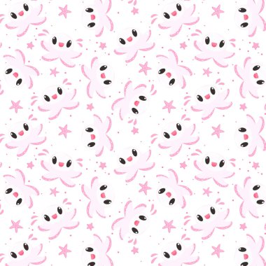 Deniz hayvanlarıyla, renkli desenlerle, gülümseyen hayvanlarla, ahtapotlarla, denizyıldızlarıyla,