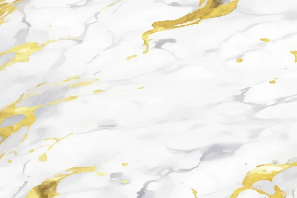 背景は明るい液体の大理石の水彩の背景で金色の線や汚れ絵具の破片 — ストックベクタ