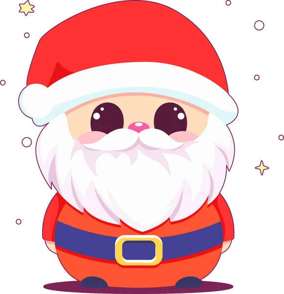 귀엽고 클라우스 크리스마스 코스튬을 수염을 크리스마스 크리스마스 디자인을 — 스톡 벡터