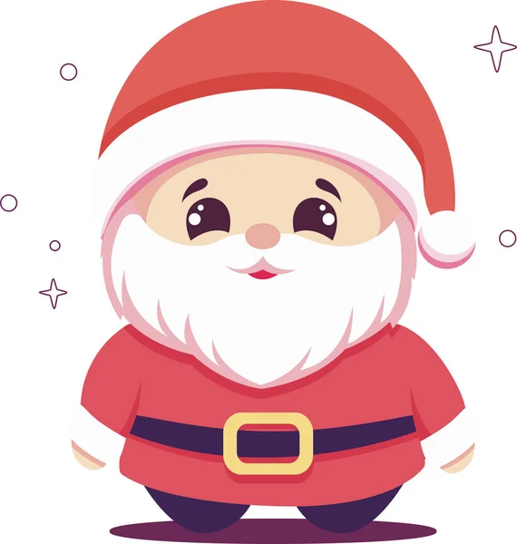 Uroczy Mikołaj Wesoły Starzec Kostiumie Świątecznym Krzaczastej Brodzie Ilustracje Świątecznych — Wektor stockowy