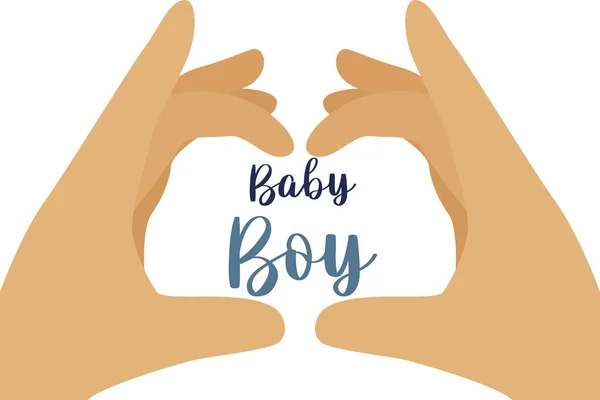 Baby Boy Birth Baby Shower Boy Postcard — Stock Vector