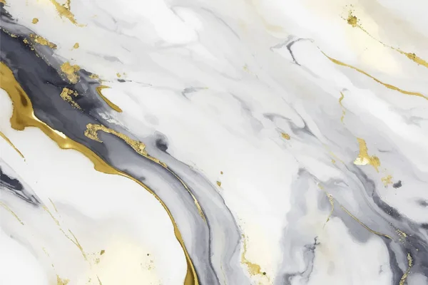 Абстрактний Фон Сірих Відтінках Золотими Декоративними Елементами Бризки Мазки Фарби — стоковий вектор