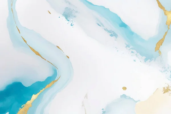 Fond Abstrait Couleurs Bleu Clair Avec Des Éléments Décoratifs Dorés — Image vectorielle