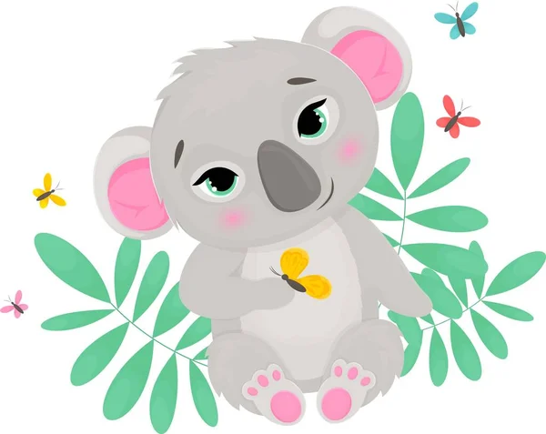 Ilustración Dibujos Animados Koala Dibujo Dibujos Animados Vector Animales — Vector de stock
