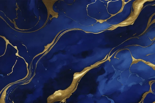 Абстрактний Фон Золотими Декоративними Елементами Бризки Мазки Пензлем Акварель Рідина — стоковий вектор