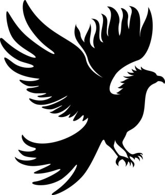 Anka kuşu logosu, Anka kuşu tasarım şablonu, siluet  