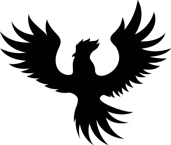 Phoenix Logo Phoenix Bird Design Template Silhouette — Stock Vector