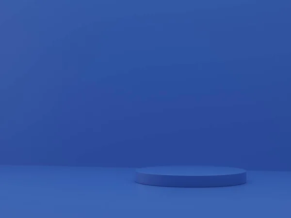 Pódio Azul Composição Abstrata Para Apresentação Produto Render Ilustração — Fotografia de Stock