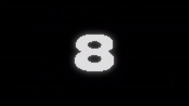 光る導かれた板様式が付いている10秒のカウントダウンタイマーのアニメーション — ストック動画