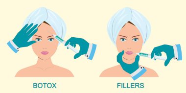 Yaşlanmayı önleyen cilt bakımına botoks ve dolgu.