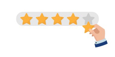 Beş yıldızlı rating veren işadamı el.