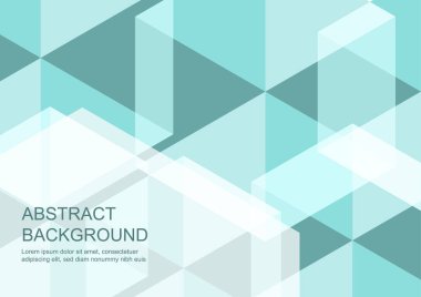 Soyut mavi ve yeşil çokgen arkaplan.