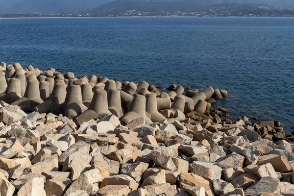 Ajaccio sahili, liman Korsika adası, Fransa, kopyalama alanı