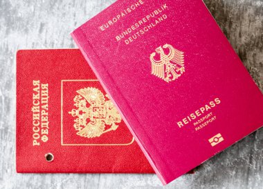 Alman ve geçersiz Rus pasaportları, Alman vatandaşlığının kabulü, kapatın.