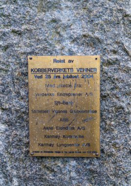 Haugesund, Norveç - 17 Temmuz 2023: Bu küçük Özgürlük Anıtı, Amerika 'nın bağımsızlığının 100. yıldönümünü kutlamak için Fransız halkının bir hediyesi..