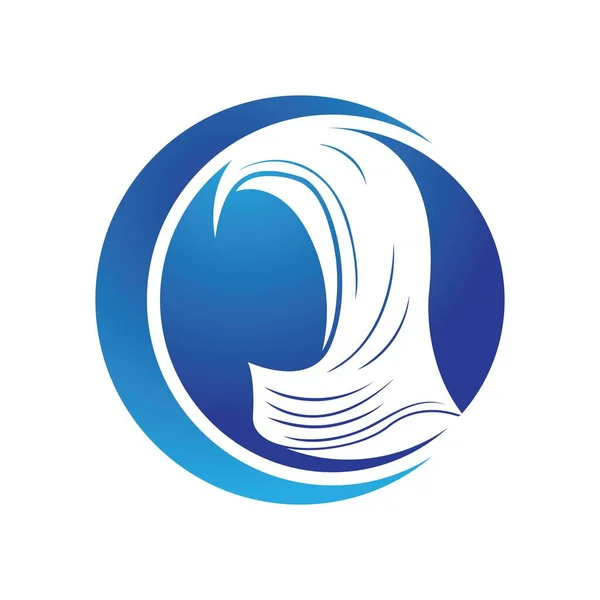 Icono Logotipo Pañuelo Cabeza Simple Diseño Vectorial Ilustración — Vector de stock
