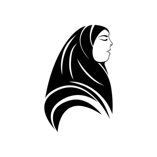 Simple Headscarf Logo Icon Vector Design Illustration — Stock Vector