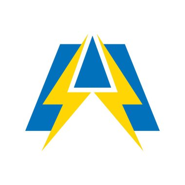Bir Harf Yıldırımı Logo Şablonu vektör resimleme tasarımı