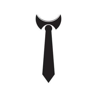 logo kravat sembolü vektör tasarım örnekleme şablonu