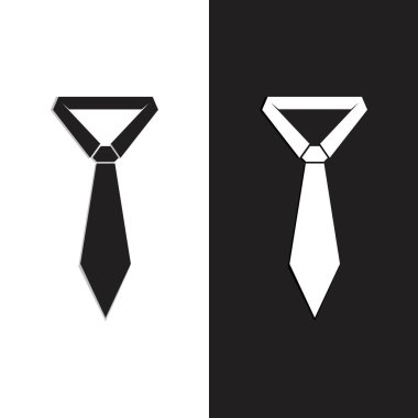 logo kravat sembolü vektör tasarım örnekleme şablonu