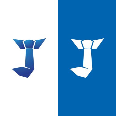 logo kravat sembolü vektör tasarım örnekleme şablonu