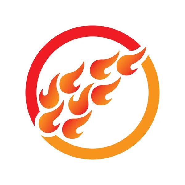 Diseño Logotipo Fuego Ilustración Símbolo Fuego Vector Icono — Vector de stock
