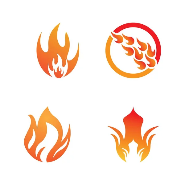 Illustration Conception Logo Feu Vecteur Icône Symbole Feu — Image vectorielle