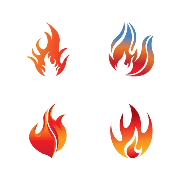 Feuer Logo Design Illustration Und Feuer Symbol Symbol Vektor — Stockvektor