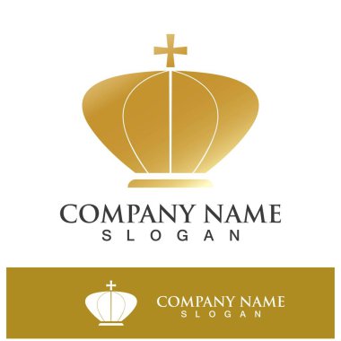 Crown Logo Şablonu vektör çizimi tasarımı