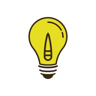Ampul sembolü vektör tasarımı çizimi