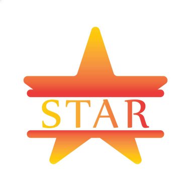 Yıldız simgesi şablon vektör illüstrasyon tasarımı