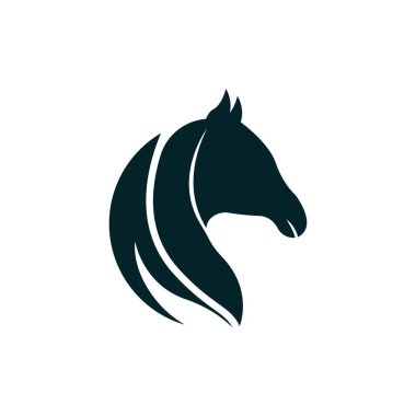 At kafası logo şablonu vektör resimleme tasarımı