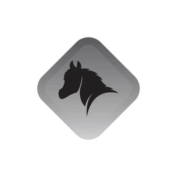 Modelo Logotipo Cabeça Cavalo Ícone Vetor Design Ilustração —  Vetores de Stock
