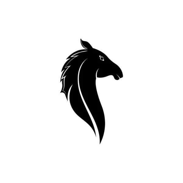 Häst Huvud Logotyp Mall Vektor Ikon Illustration Design — Stock vektor