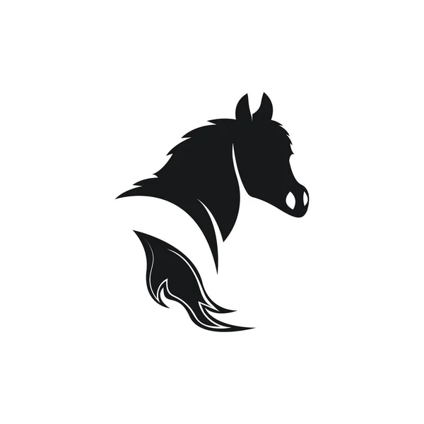 Häst Huvud Logotyp Mall Vektor Ikon Illustration Design — Stock vektor