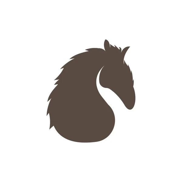Paardenkop Logo Template Vector Pictogram Illustratie Ontwerp — Stockvector